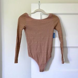 NWT scoop back Free People bodysuit XS/S